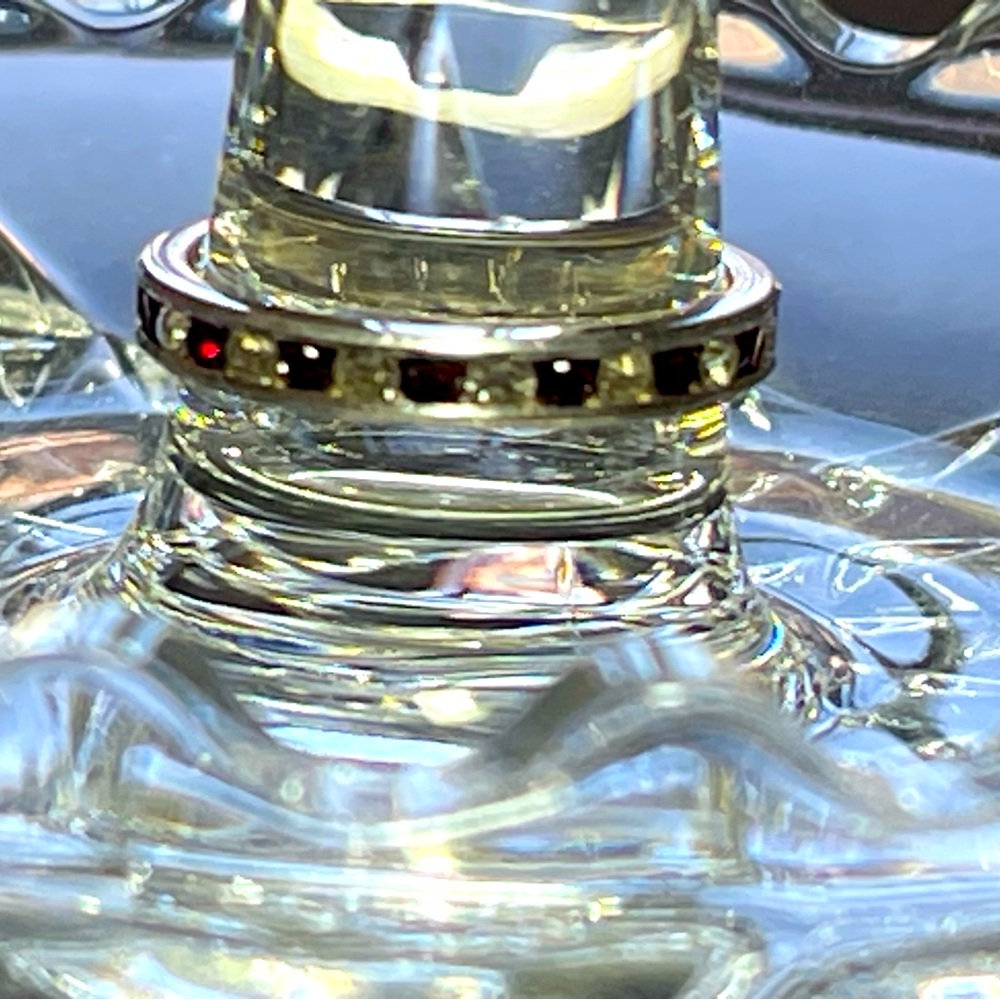 Sterling and Crystal Stack Ring - Picture 8 of 11